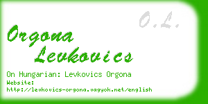 orgona levkovics business card